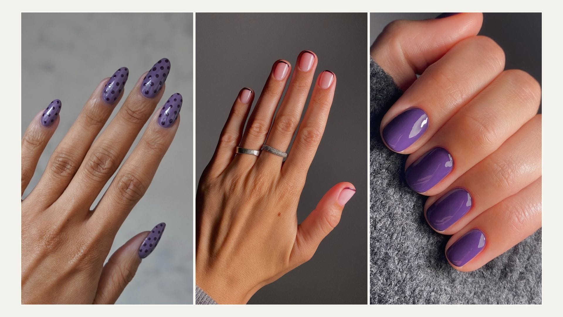 Featured image Stunning Dark Purple Autumn Nail Designs