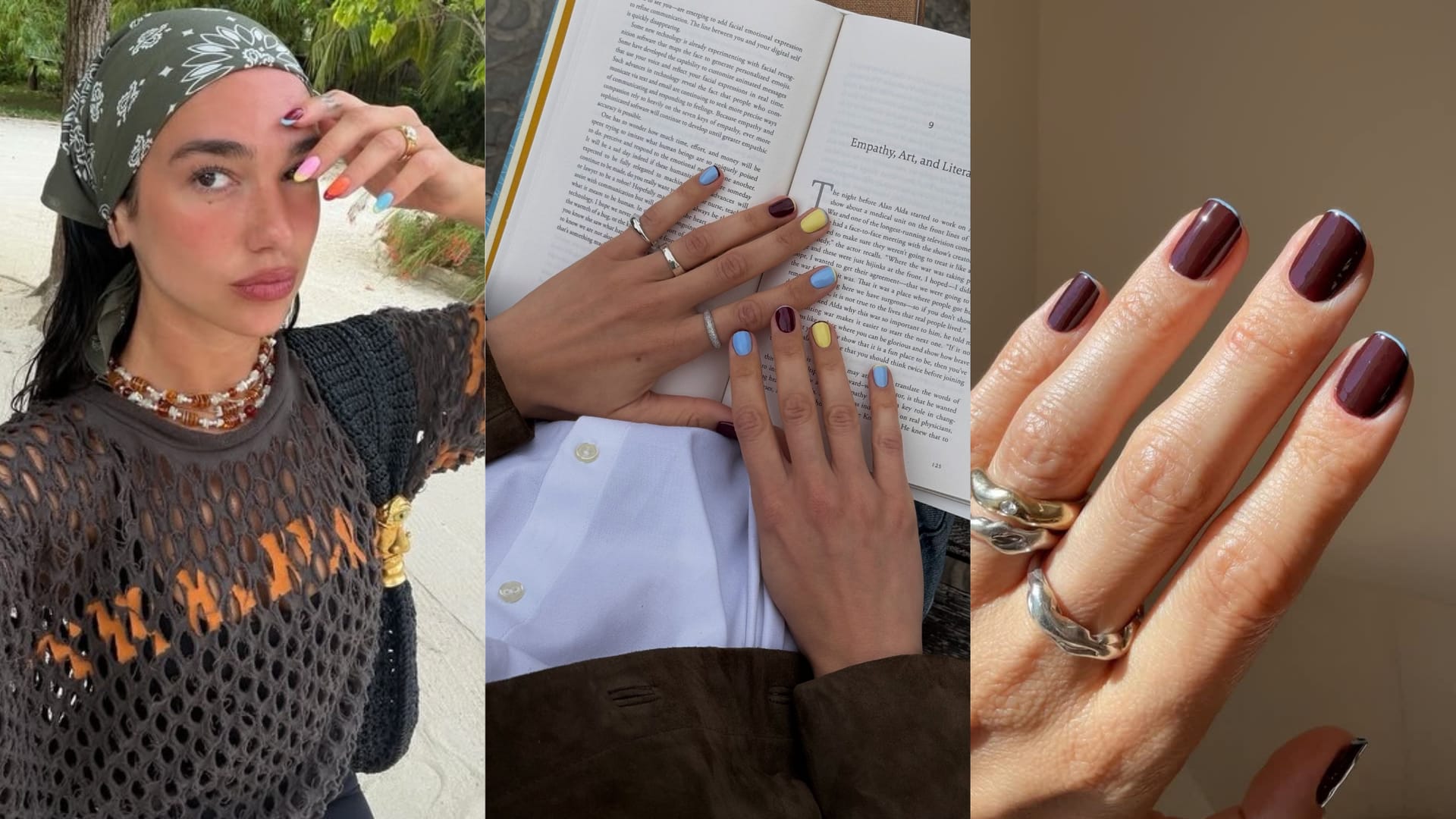 Featured image Autumn Nail Trends ColourBlocking French Manicures